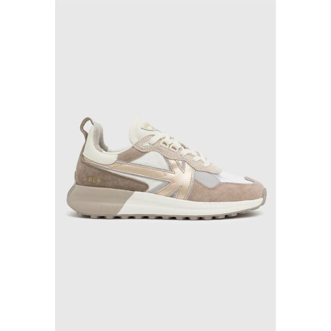 KAOTIKO Detroit Sneakers Dames - Leren Sneaker - Wit - Maat 36