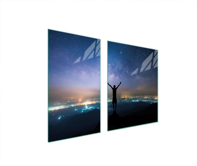 TMK ArtDeko - Snijplank - 100x52 cm - Sterrenontwerp - Gehard Glas