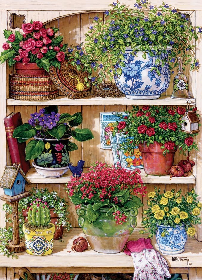 Cobble Hill Puzzel 500 Stukken: Bloemen Rek