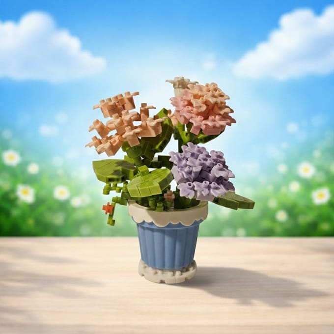 DIY Bouwbloem Anjers - 3D Bloem in Pot - Creatief Bouwpakket & Blijvende Decoratie