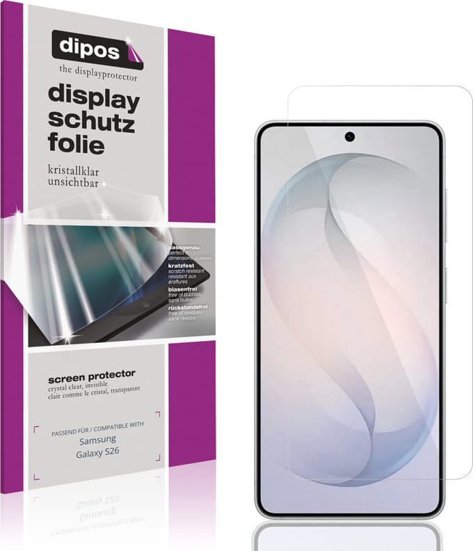 dipos – 4x Beschermfolie geschikt voor Samsung Galaxy S26 | Krasbestendige & heldere Screenprotector Ultra-Thin