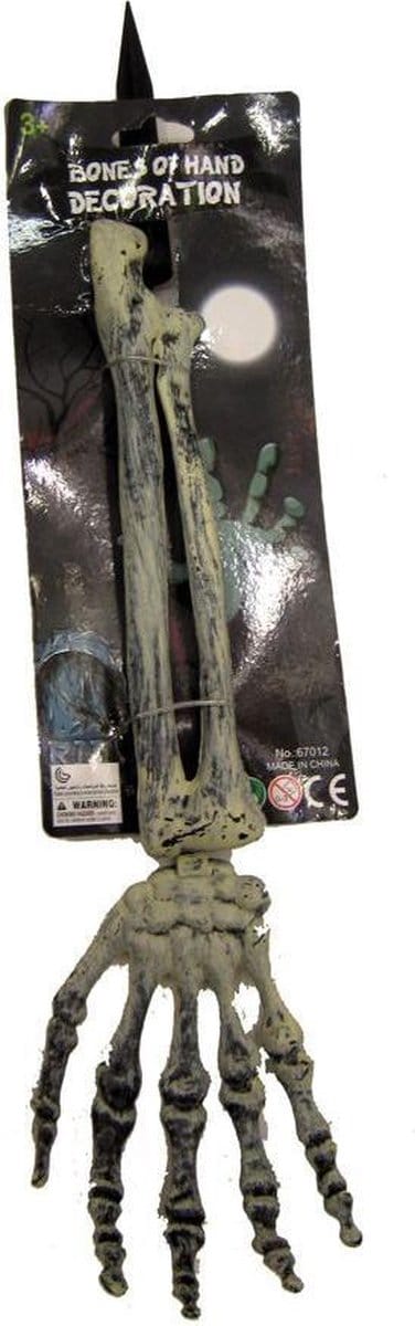 Skelet hand op spies - Halloween horror thema feest creepy