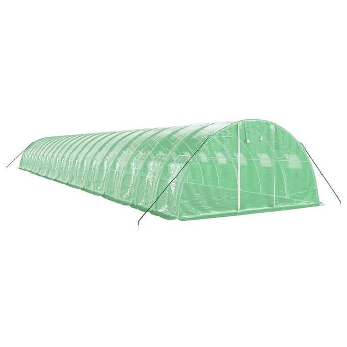 vidaXL - Tuinkas - met - stalen - frame - 80 - m² - 20x4x2 - m - groen