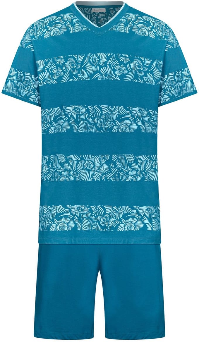 Pastunette - Shortama - Ocean Flower - Katoen - Blauw - Maat M