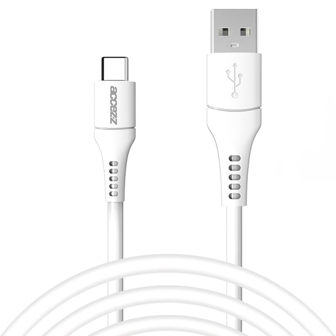 Accezz Kabel - USB C naar USB A Kabel - 2 meter - USB C Oplader Kabel - Wit