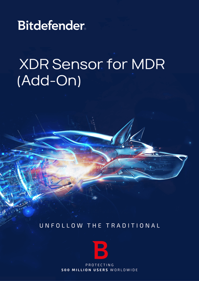 Bitdefender XDR Sensor for MDR (Add-On) Productivity Apps 1 Jaar 50 - 99 Gebruiker(s)