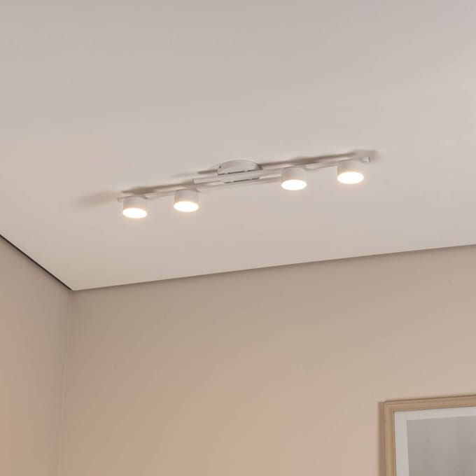 EMIBIG LIGHTING Plafondlamp Fragment, wit, lengte 86 cm, metaal, 4-lamps.