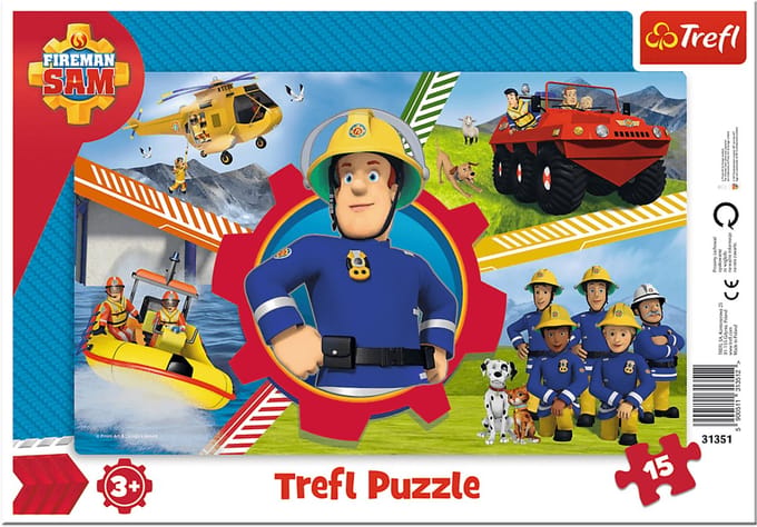 Trefl Brandweerman Sam Legpuzzel - 15 stukjes - Vanaf 3 jaar