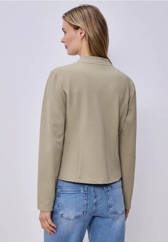Jersey blazer met structuur