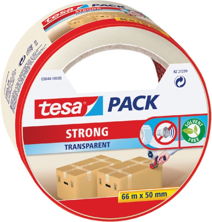Verpakkingstape tesapack strong 66mx50mm tr | 36 stuks