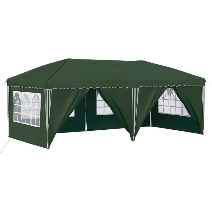 vidaXL - Pop-up - Feesttent - 575 - x - 288 - x - 245 - cm - Groen