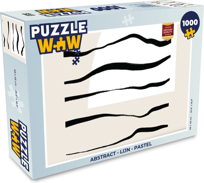 Puzzel Abstract - Lijn - Pastel - Legpuzzel - Puzzel 1000 stukjes volwassenen