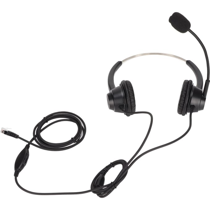 Klantenservice Headset Ruisonderdrukkend RJ9-stekker Binauraal Bekabeld Telefoon Headset met Microfoon voor