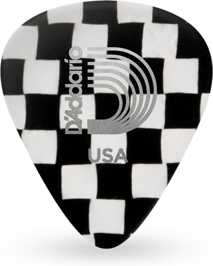 D'Addario Checkerboard Picks 1,00 mm 10-pakket, 1CCB6-10 - Plectrum set