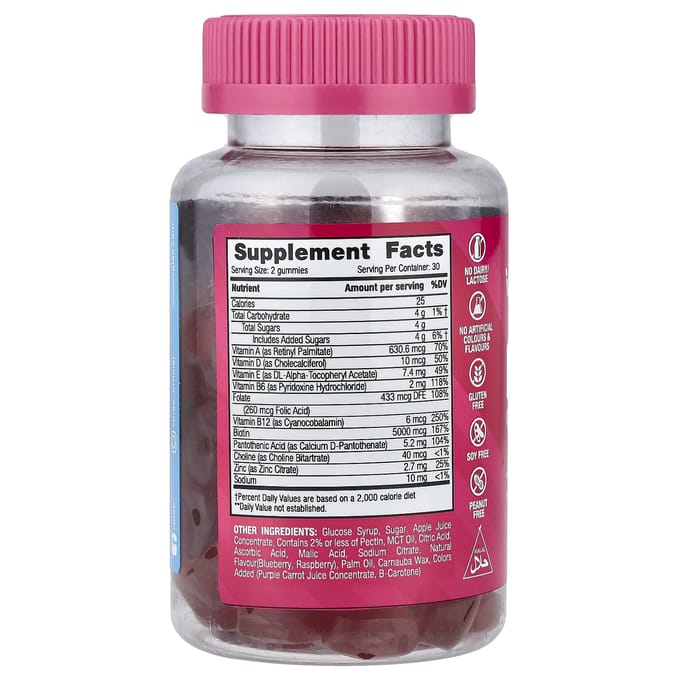 Vplab Beauty Gummy Jelly, Gemengde Bessen, 60 Gummies