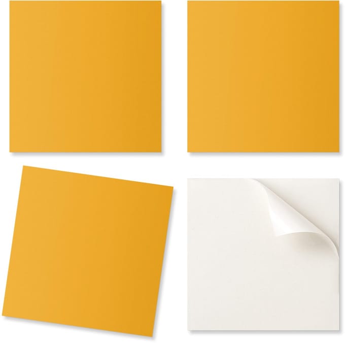 Decoratieve vinyl wandtegels lichtoranje 9x30x30 cm