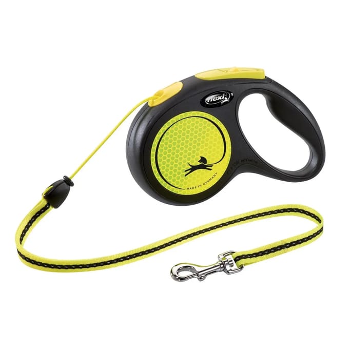 Flexi New Neon - Rollijn Hondenriem - L - 5 Meter - Geel - Grote en Actieve Honden