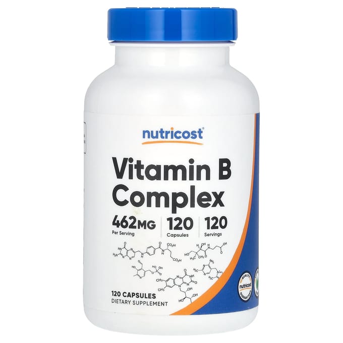 Nutricost, vitamine B complex, 462 mg, 120 capsules