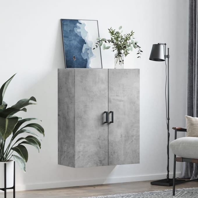 vidaXL - Wandkast - 69,5x34x90 - cm - betongrijs