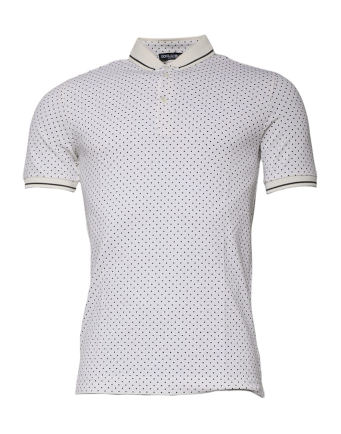 Polo Shirt met Stippen Klassieke Pasvorm