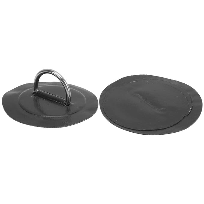 2 stuks Opblaasboot Kajak D-ring Pad Patch PVC Marine RVS Vaste Gesp(Zwart ) gray