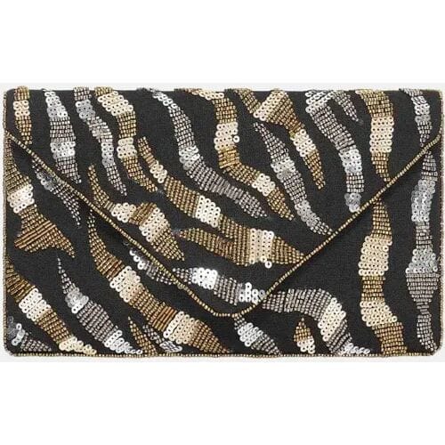 Bulaggi Zebra clutch kralen zwart