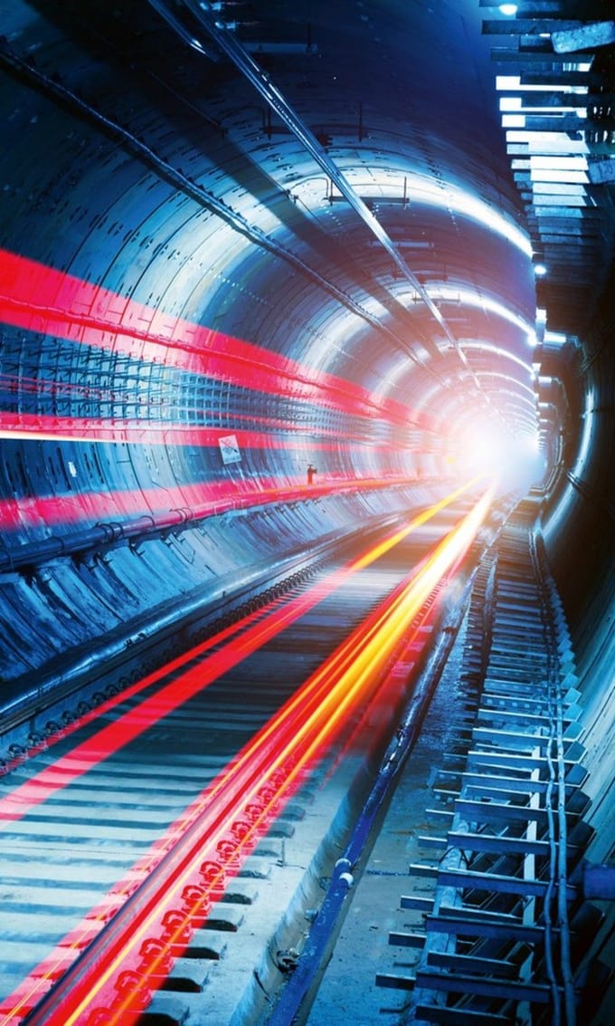 Fotobehang - Tunnel 150x250cm - Vliesbehang