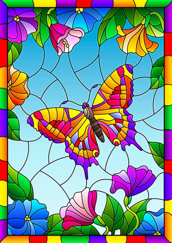 Enjoy Puzzle legpuzzel Kristallschmetterling - 1000 stukjes kleurrijk.