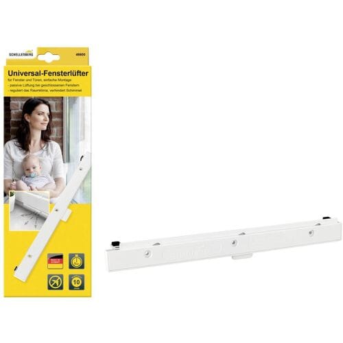 Schellenberg 46600 Universele raamventilator Passieve ventilatie voor het raamkozijn, wit