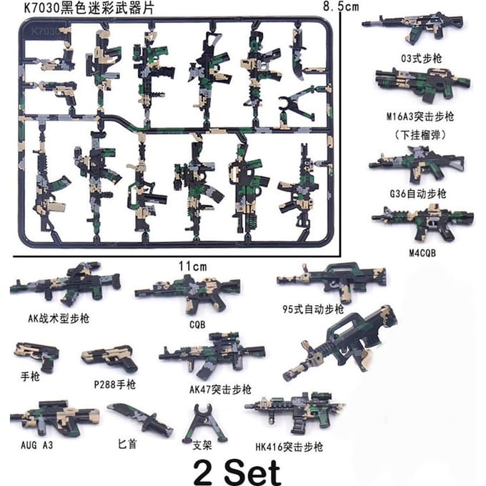98K Militaire Wapen Accessoires Wapens bakstenen Swat Sluipschuttergeweer pistool Soldaat WW2 Leger MOC Component Bouwsteen Model
