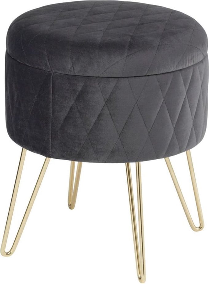 Bolt Edge Velvet Barkrukken - Zwart - Ergonomisch - Met Rugleuning - Set van 2 - Zithoogte 59-81cm