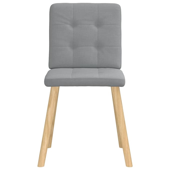 vidaXL - Eetkamerstoelen - 6 - st - stof - lichtgrijs