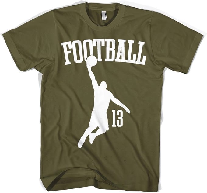 Hybris Footbasket T-shirt olijfgroen