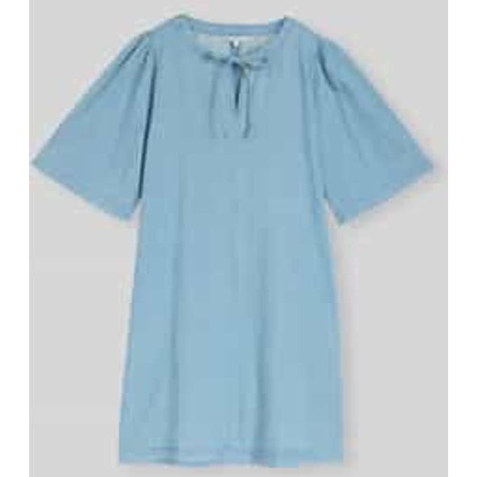 Tom Tailor Denim - Mini-jeansjurk met steekzakken - Maat S - Clean Light Stone Blue Denim