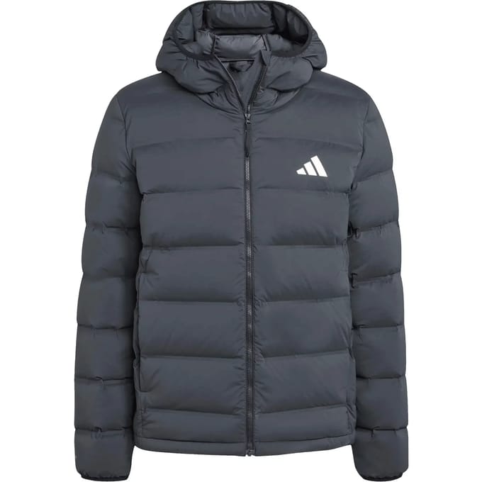 adidas Jas Heren Helionic Climawarm Stretch Hooded Down Zwart - Maat L