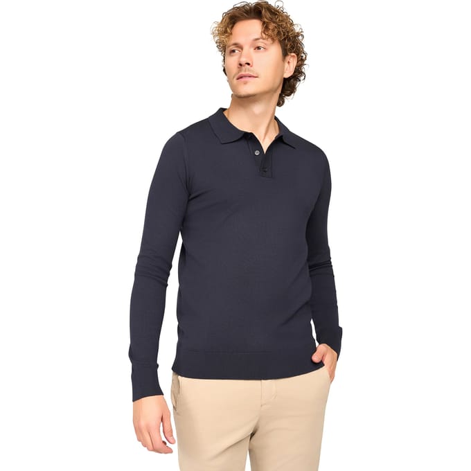 Solution - Heren Trui Ralf Polo Knit - Blauw - Maat L