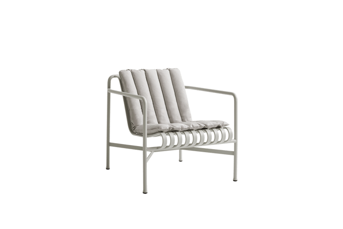 HAY Palissade Soft Gewatteerd kussen voor Lounge Chair Laag - grijs
