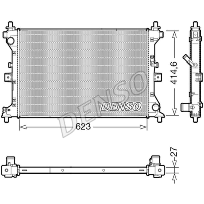 Radiator, motorkoeling DENSO DRM47039