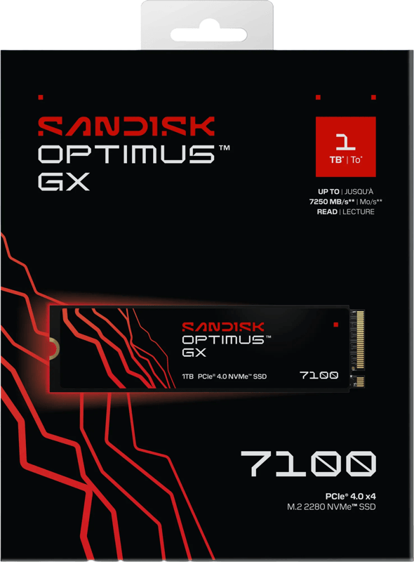 SANDISK Optimus GX 7100 SSD - 1TB - PCIe 4.0 - M.2 2280