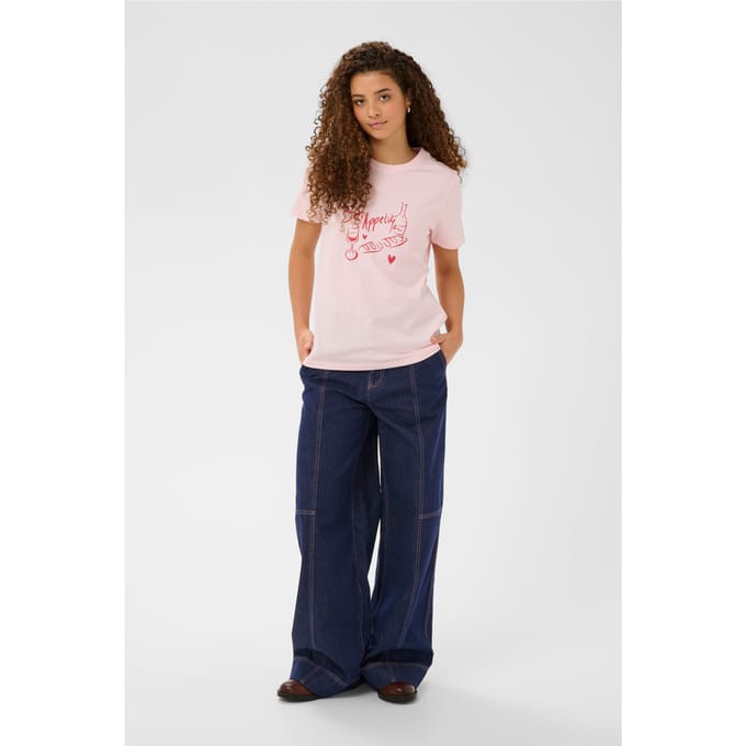 Saint Tropez PemilioSZ T-Shirt Dames T-shirt - Barely Pink