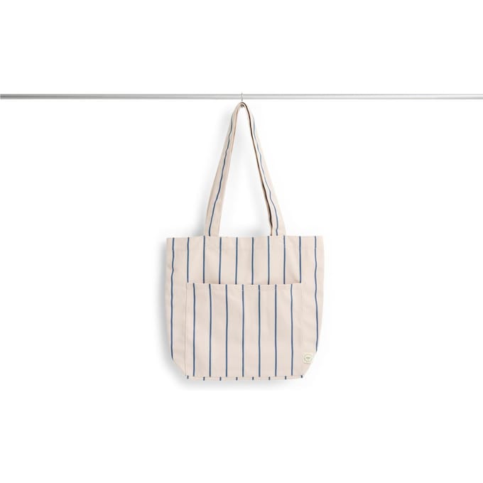 HAY Outdoormarkt boodschappentas - HAYMarketBeigebluestripe