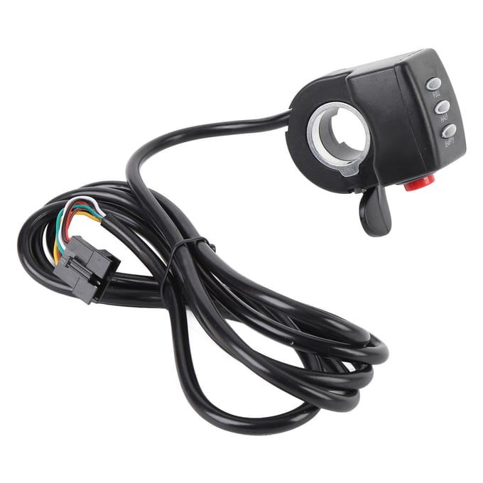 Elektrische Duimgas Snelheidsregelaar 48V 15DX Vingergas Accelerator met Vermogensindicator black