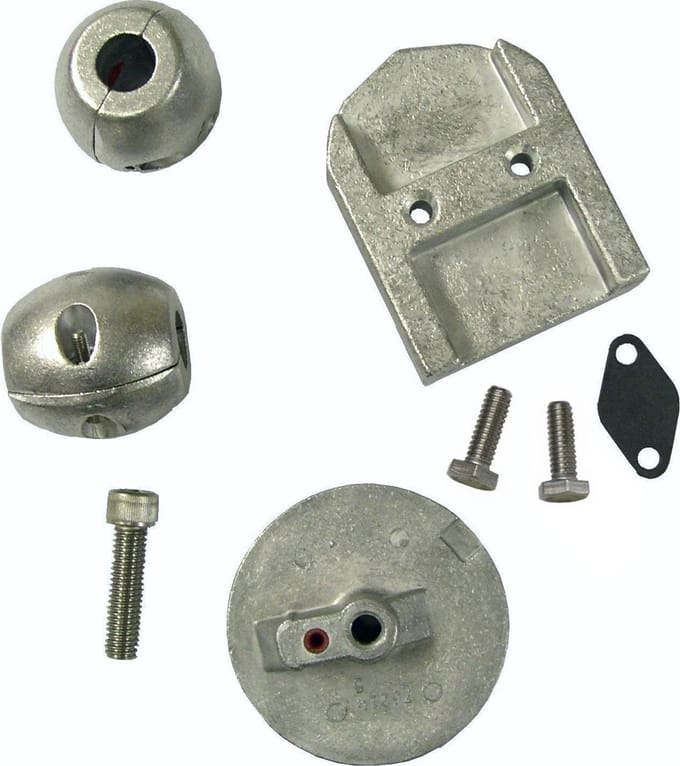 Performance Metals 10108A aluminium Anode voor Mercruiser Alpha 1 Gen I complete set