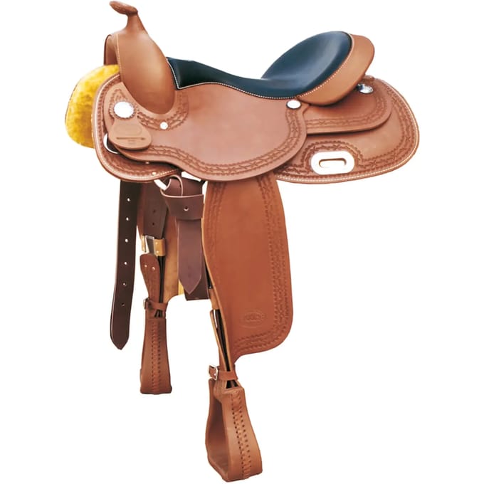 Western zadel voor paard van leer Pool's Regular Skirt 1010