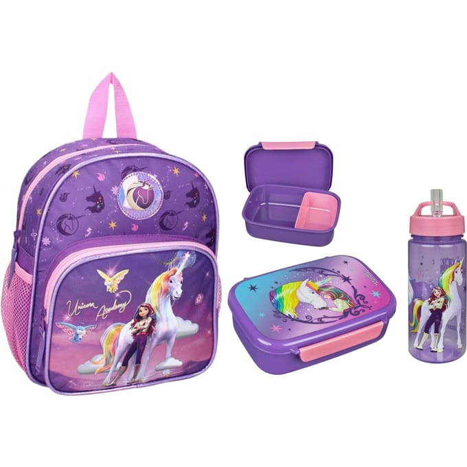 Unicorn Academy schoolset; rugzak en lunchset
