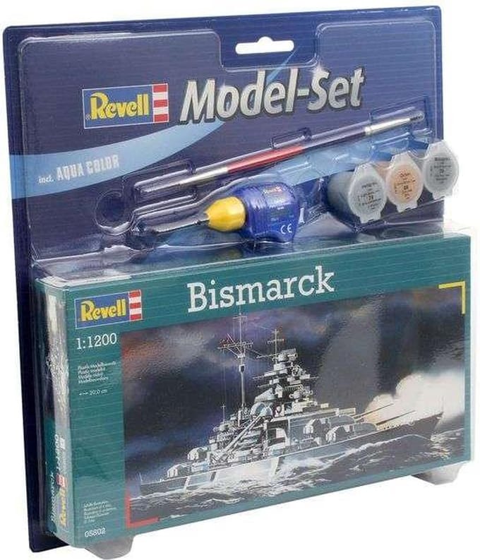 Revell Modelbouwpakket Schepen - 65802 Bismarck Ship - Model Set Plastic - 1:1200 - Modelbouw