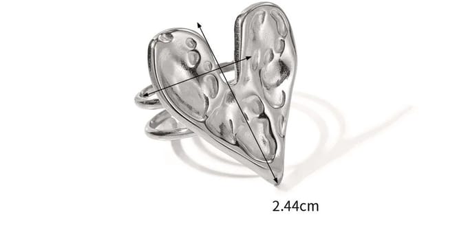 JewelGalerie-Ringen-Open Hart Groot-Zilver