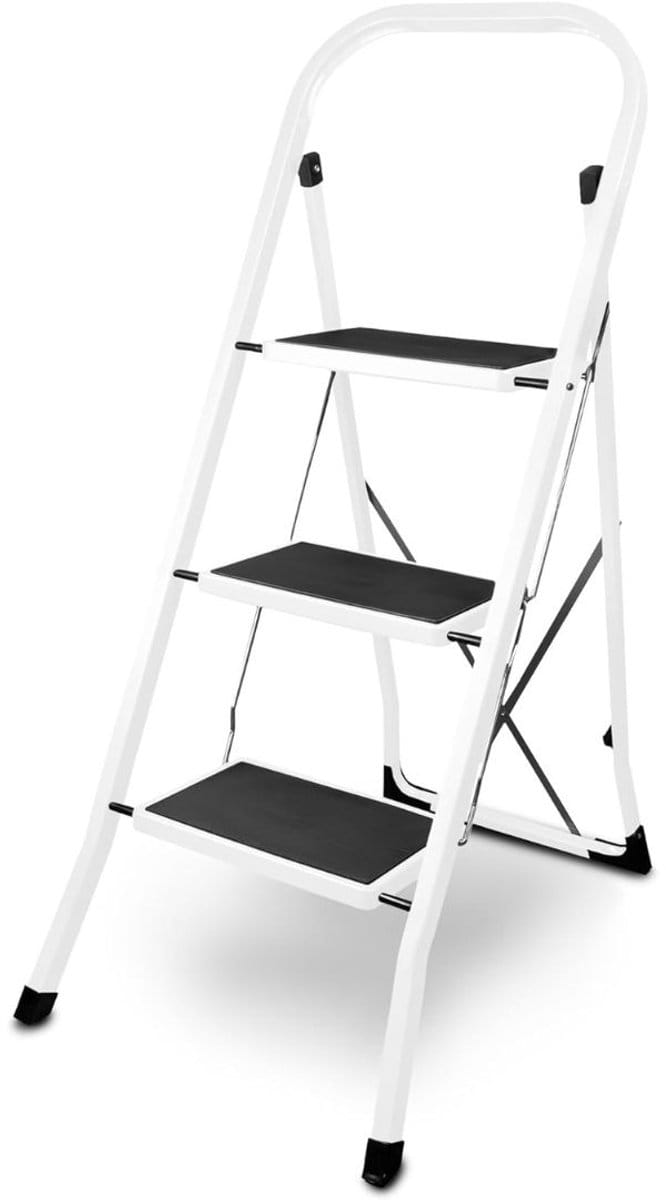 CRLYN® Huishoudtrap 3 Treden - Keukentrap Inklapbaar - Opstapje