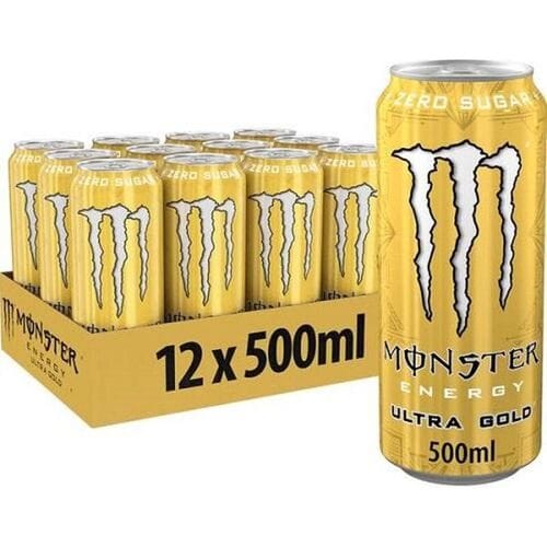 Monster Energy Ultra Gold Soda - 12 x 500 ml