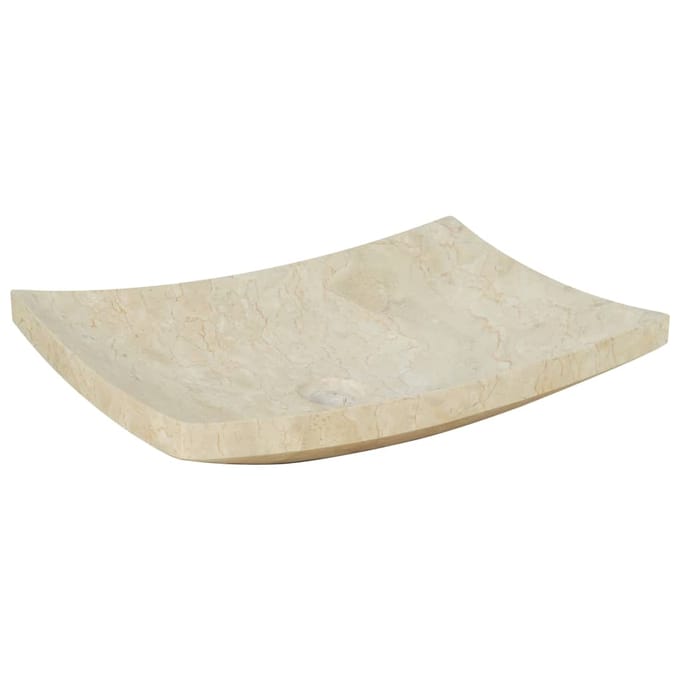 vidaXL - Gootsteen - 50x35x12 - cm - marmer - crème